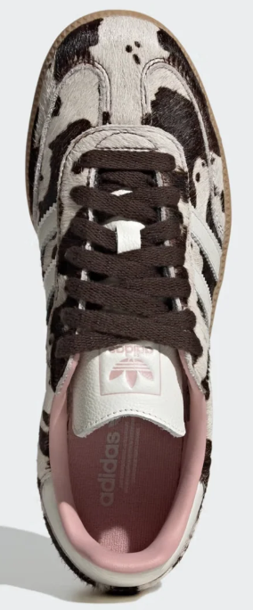 adidas Samba OG Cow Print Women's Sneakers – Dark Brown / Off White / Gum 3